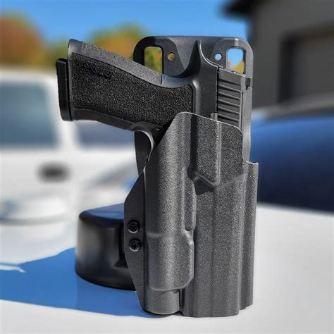 Outside Waistband Duty and Competition Style Kydex <b>Holster</b> designed to fit the <b>Sig</b> Sauer <b>P320</b>-<b>XTEN</b> with the Streamlight TLR-1 or TLR-1 HL attached to the pistol. . Sig p320 xten holster compatibility